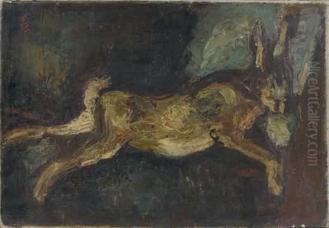 Nature Morte Au Lievre Oil Painting by Manuel Ortiz De Zarate