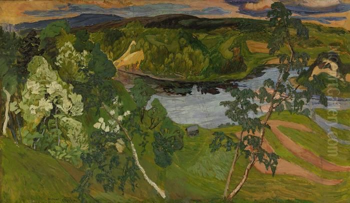 Angermanalven Om Varen Oil Painting by Helmer Osslund