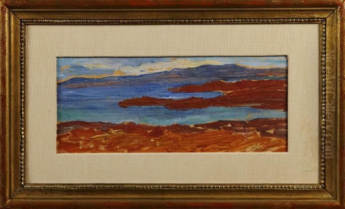 Tornetrask Omhosten Oil Painting by Helmer Osslund