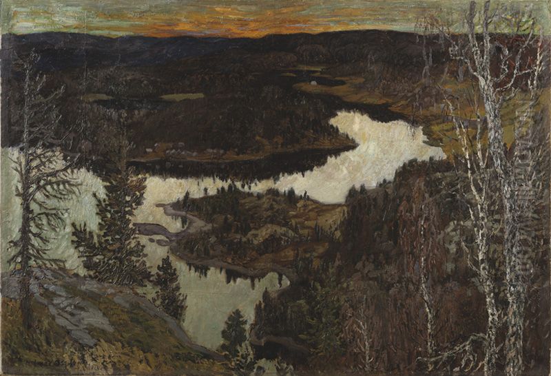 Hostafton, Nordingra Oil Painting by Helmer Osslund
