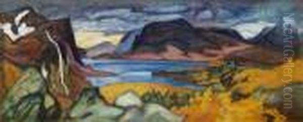 Suorva Om Hosten Oil Painting by Helmer Osslund