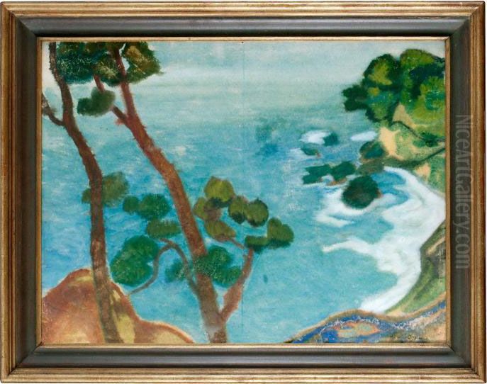 Italienska Rivieran Oil Painting by Helmer Osslund