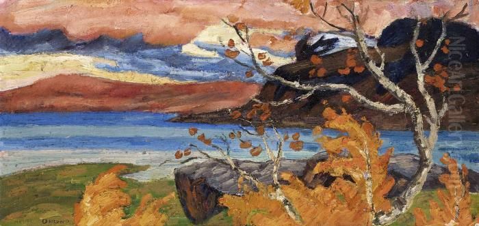 Utsikt Fran Stora Sjofallet Oil Painting by Helmer Osslund