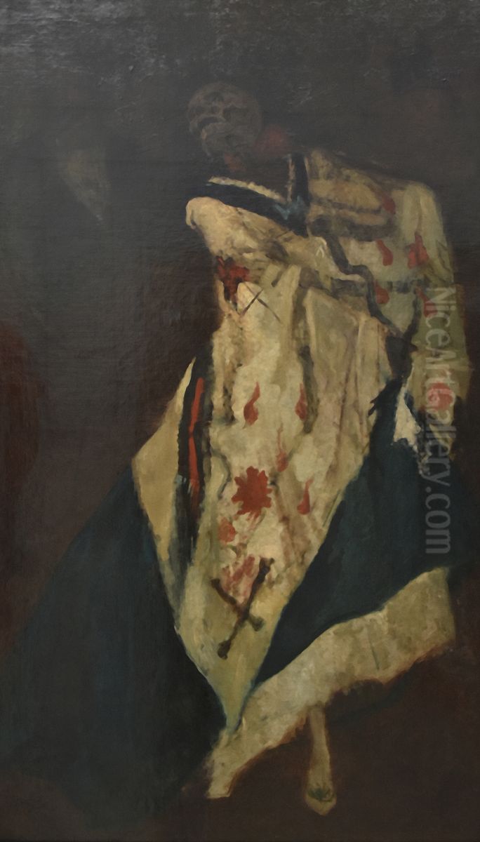 Death at the Ball Oil Painting by Felicien Rops