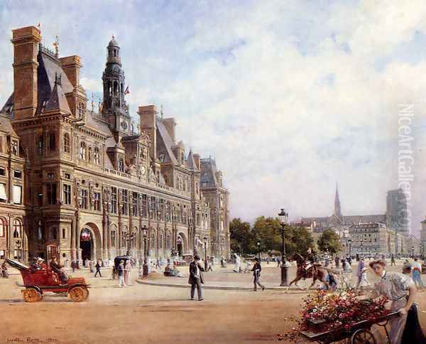 Marchande de Fleurs Oil Painting by Lionel Noel Royer