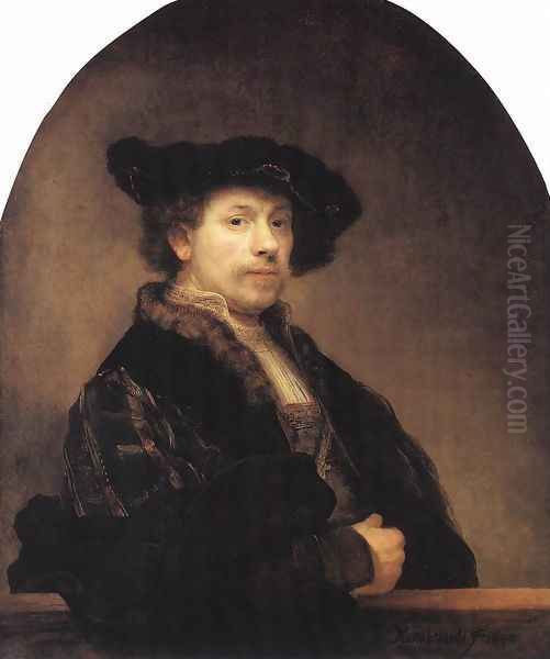 Self-portrait V Oil Painting by Harmenszoon van Rijn Rembrandt