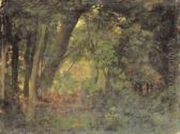 Sottobosco Oil Painting by Giuseppe Palizzi