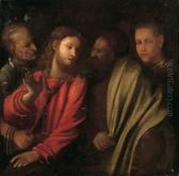 Passione Di Cristo Oil Painting by Acopo D'Antonio Negretti (see Palma Giovane)