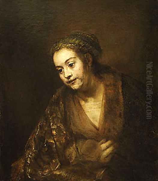 Hendrickje Stoffels 1660 Oil Painting by Harmenszoon van Rijn Rembrandt