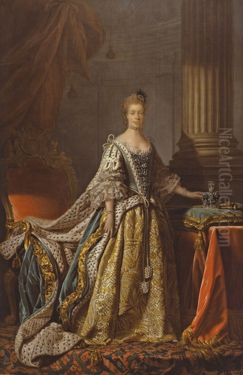 Queen Charlotte Oil Painting by Allan Ramsay