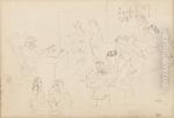 Le Roi S'amuse Oil Painting by Jules Pascin