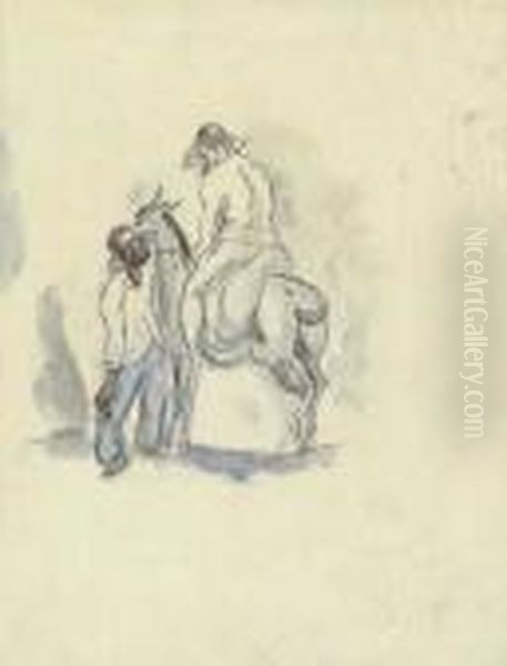 Cavalier De Cuba Oil Painting by Jules Pascin