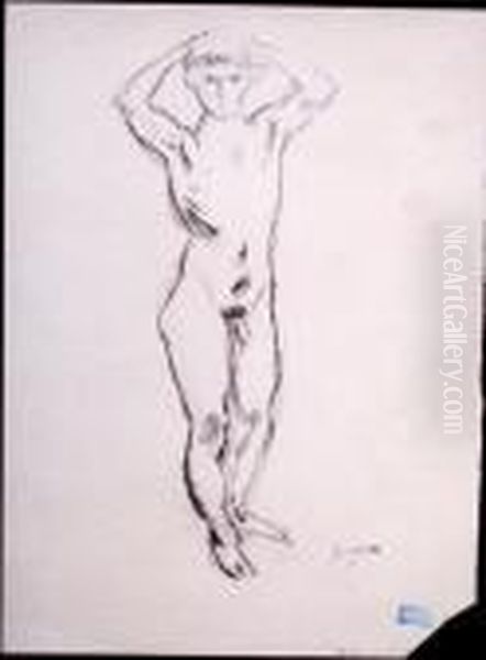 Etude De Jeune Homme Oil Painting by Jules Pascin