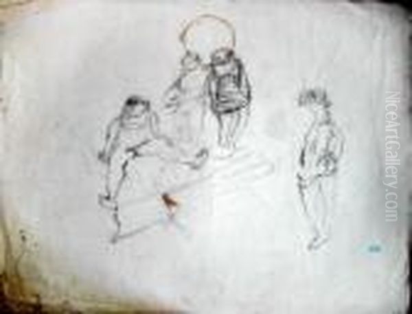 Mais Si Il Est Dedans Oil Painting by Jules Pascin