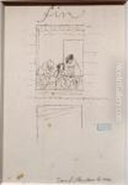 Dessin Preparatoire Pour Fin In 3 Petites Filles Dans La Rue D'andre Warnod Oil Painting by Jules Pascin