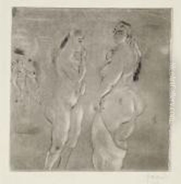 Comparaison Oil Painting by Jules Pascin