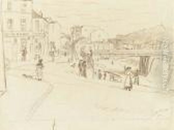 Scene Du Village Oil Painting by Jules Pascin