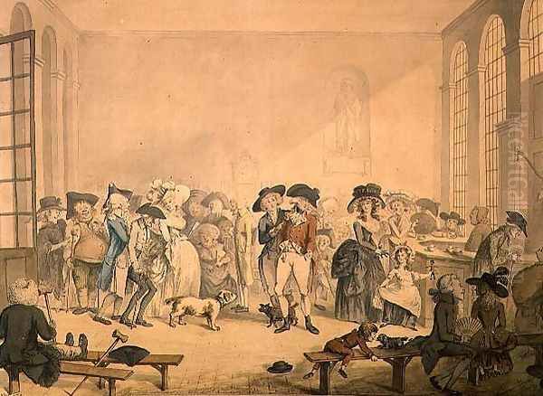 The Pump Room, Bath Oil Painting by Humphry Repton