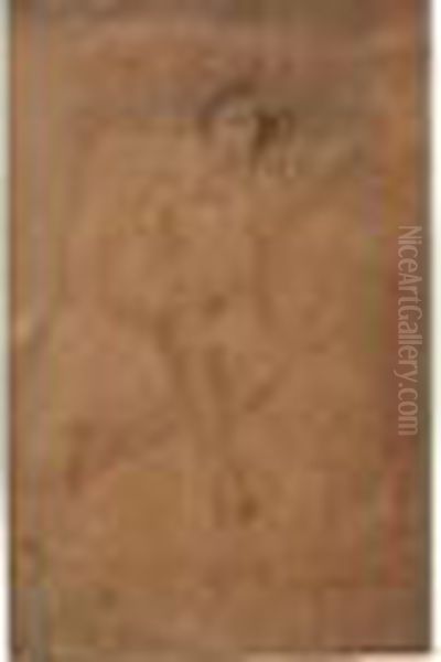 Crayon Et Estompe. Signe En Bas A Droite Oil Painting by Jules Pascin