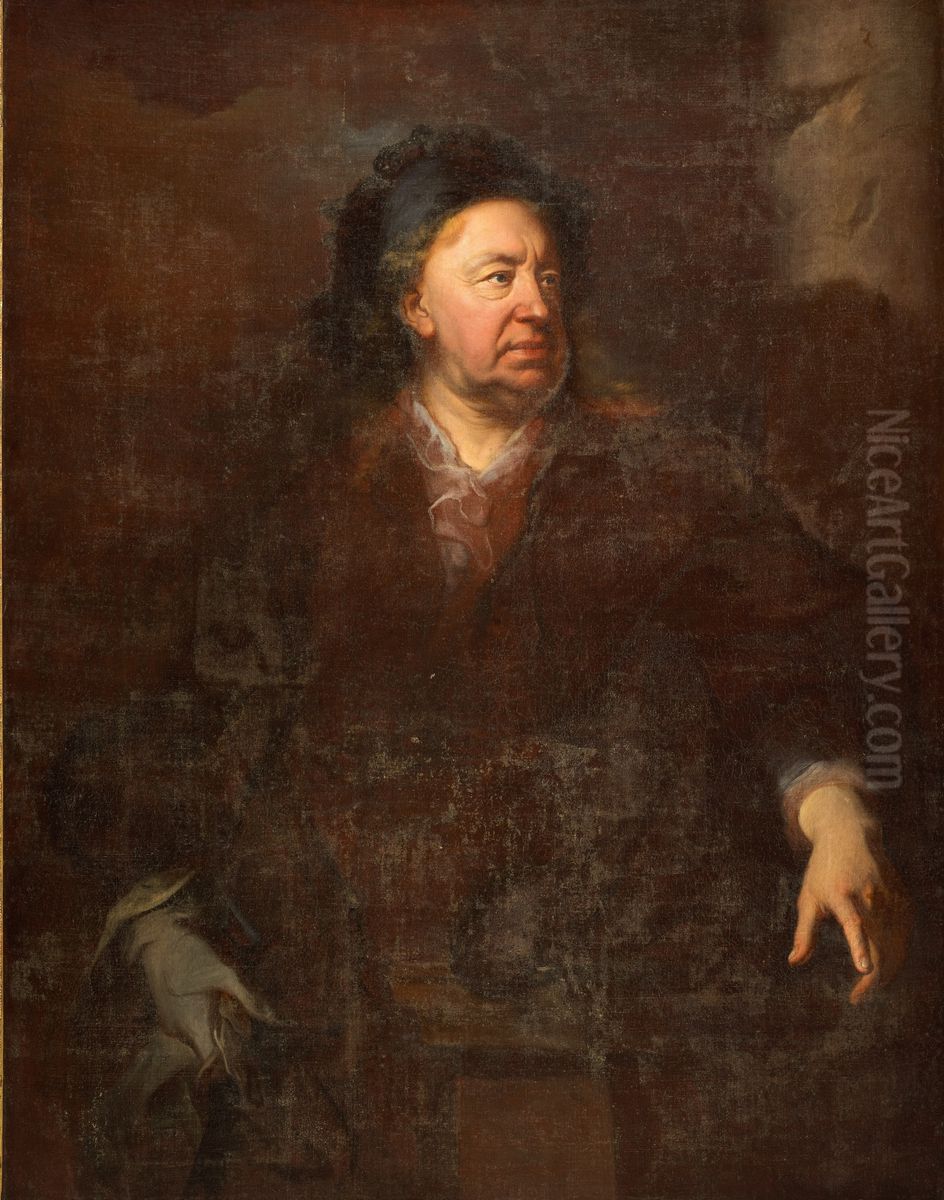 Portrait of Everhard Jabach Oil Painting by Hyacinthe Rigaud