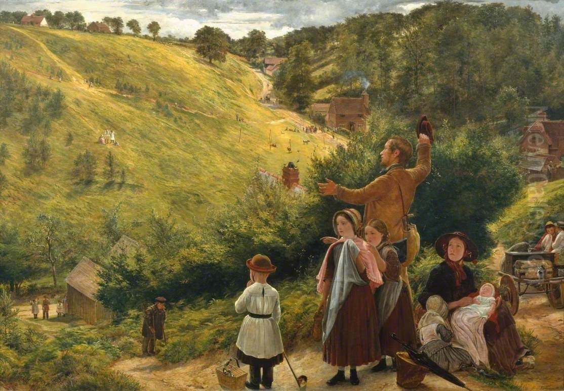 The Emigrant's Last Sight of Home Oil Painting by Richard Redgrave