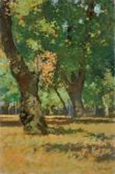 Alle Cascine Oil Painting by Carlo Passigli