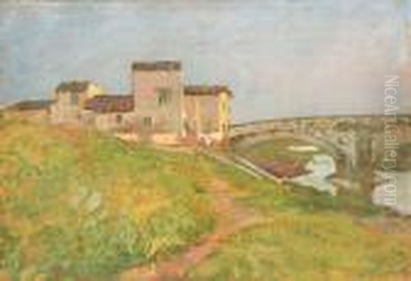 Case E Ponte Oil Painting by Carlo Passigli