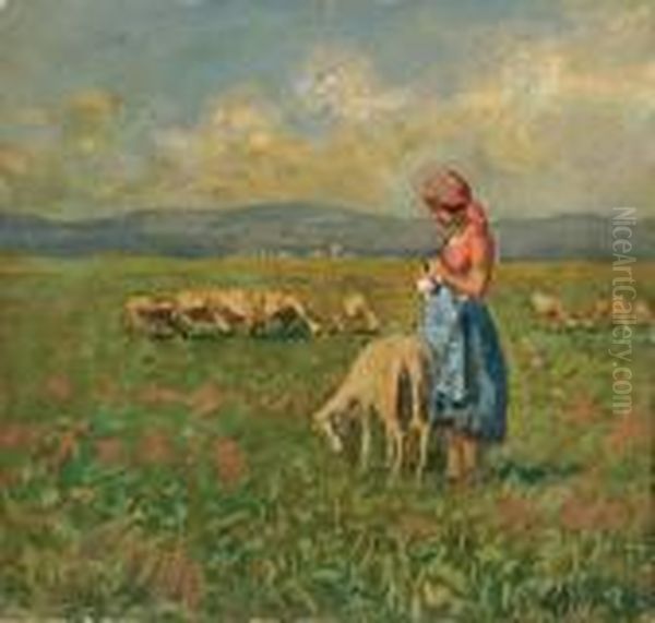 Pastorella Oil Painting by Carlo Passigli