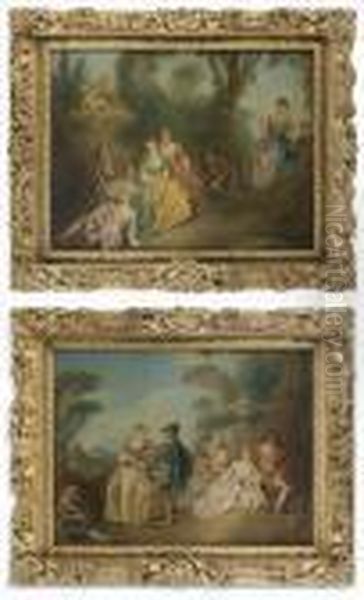 La Balancoire
 La Danse Oil Painting by Jean-Baptiste Joseph Pater