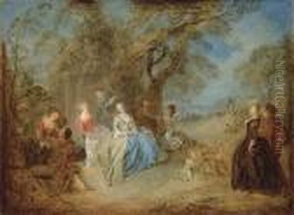 Fete Galante Oil Painting by Jean-Baptiste Joseph Pater