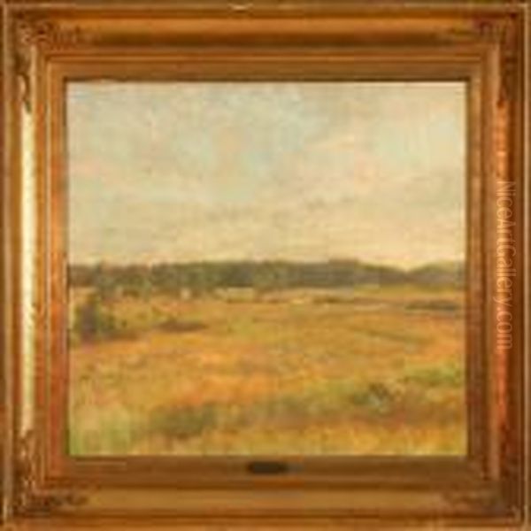 Yellow Fields Oil Painting by Julius Paulsen