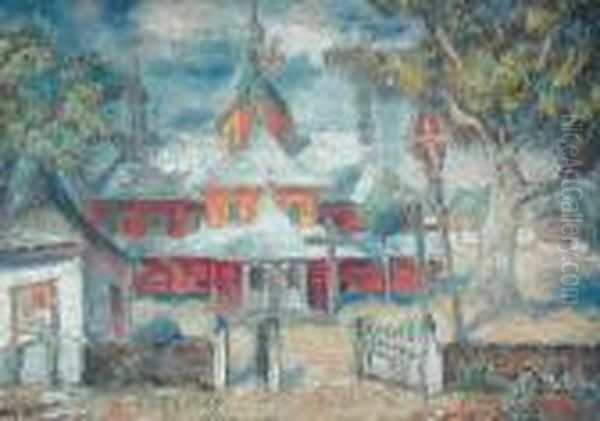 Kosciolek Huculski Oil Painting by Fryderyk Pautsch