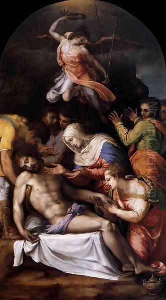 Lamentation Oil Painting by Francesco de' Rossi