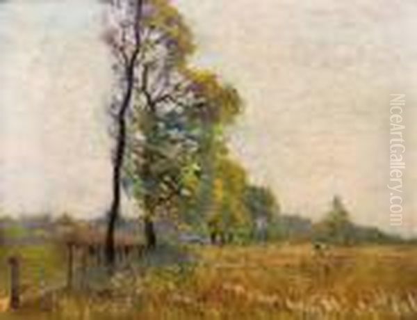 Le Vent Dans Les Arbres Et Les Bles Oil Painting by Elie Anatole Pavil