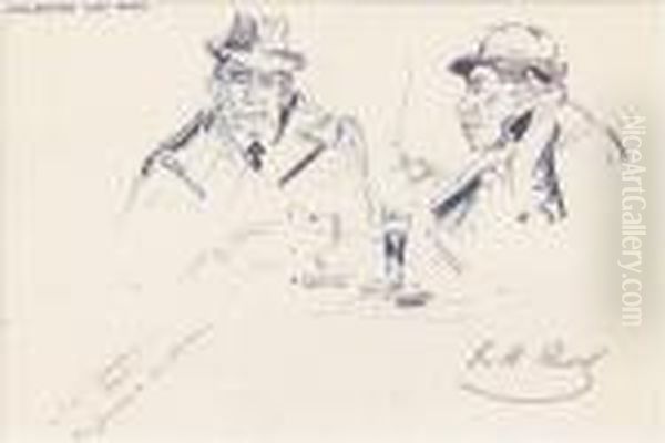 Encre Sur Papier, Signee Du 
Cachet En Bas A Droite Et Situee 