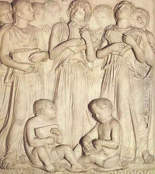 Cantoria [detail: 1] Oil Painting by Luca della Robbia