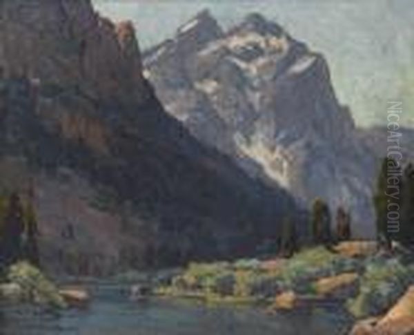 Teton Slopes Oil Painting by Edgar Alwin Payne