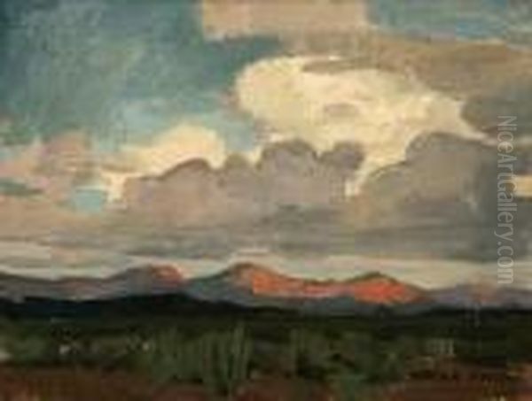 Southwest Desert Oil Painting by Edgar Alwin Payne