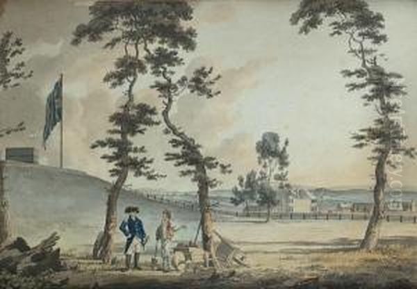 View Of Col. Dixon's House At 
Stocke Near Mt.pleasant, Taken From The Lane Leading To The Entrance Of 
Theredout Oil Painting by William Payne