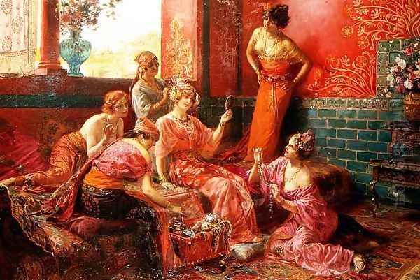The Daughters of the Harem, 1921 Oil Painting by Georges Antoine Rochegrosse