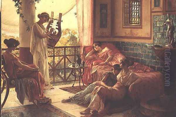 The Lyre Player Oil Painting by Georges Antoine Rochegrosse