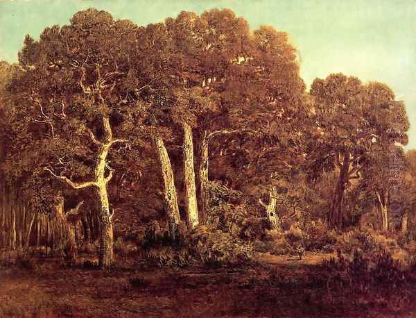 The Great Oaks of the Vieux Bas-Breau Oil Painting by Theodore Rousseau