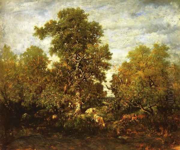 The Pond Oil Painting by Theodore Rousseau