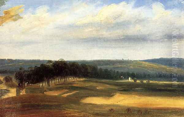 The Vallee de la Bievre near Paris Oil Painting by Theodore Rousseau