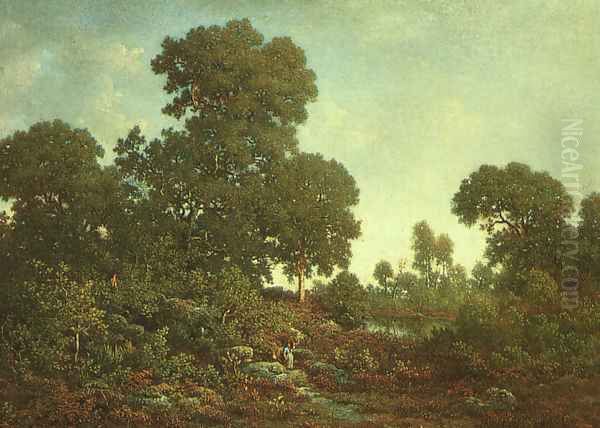 Springtime Oil Painting by Theodore Rousseau