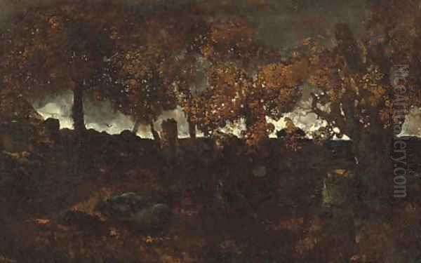 Paysage forestier Oil Painting by Theodore Rousseau