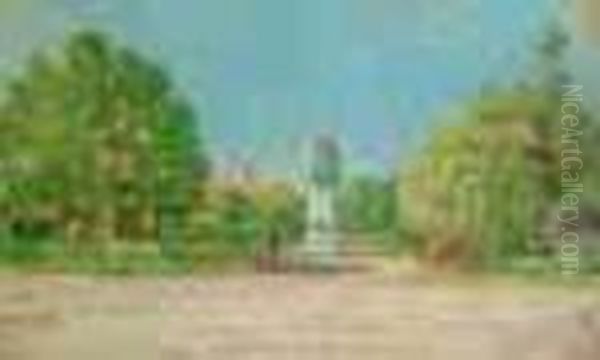 Le Jardin Massena A
 Nice Oil Painting by Auguste Pegurier