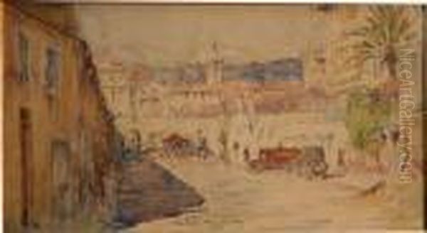 Place A Nice Oil Painting by Leonce Pelletier