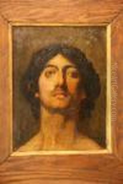 Tete De Jeune Homme Oil Painting by Leonce Pelletier