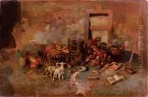 La Pappa Oil Painting by Tito Pellicciotti